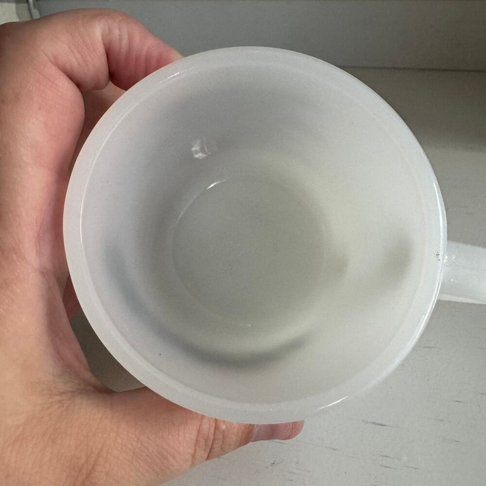 Vintage Glasbake USA Milk Glass Grandma Mug Coffee Cup w/ Grandmother Poem - Picture 8 of 10